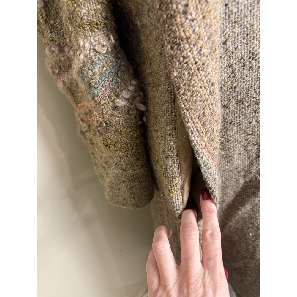 Vintage Marcia Phillips Weavings Coat Textured Wearable Art Artsy Boho - Picture 5 of 16